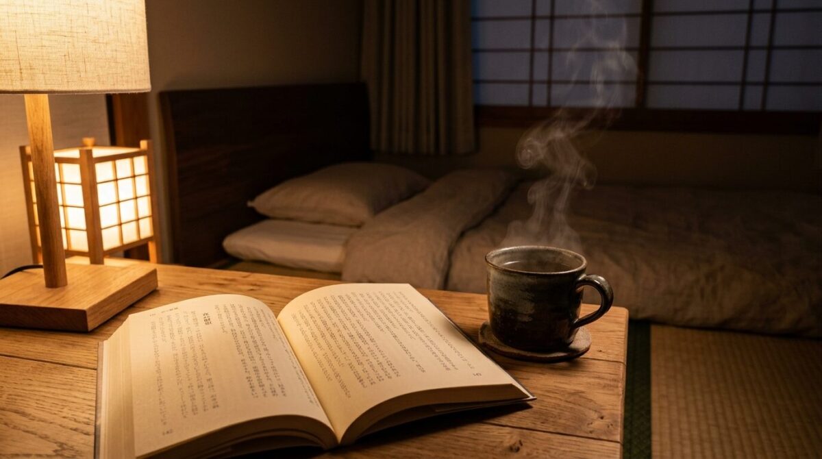 夜の静寂を共有する読書会